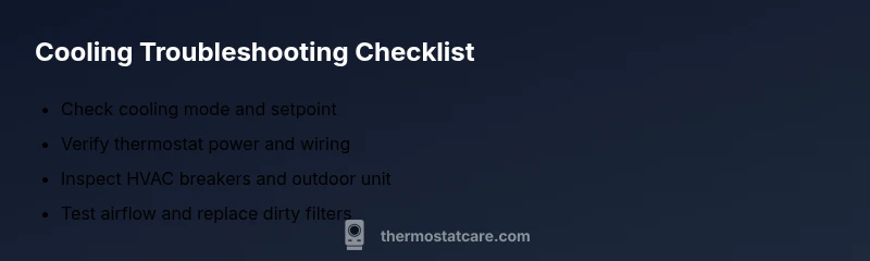 Checklist for Nest thermostat cooling issues