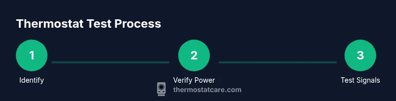 Process flow for testing a thermostat without removing it