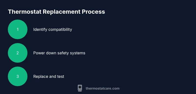 Process diagram for replacing a gas water heater thermostat