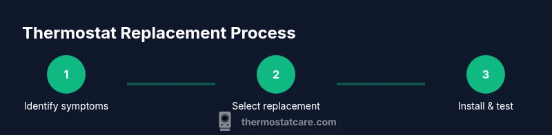 Process diagram for Whirlpool fridge thermostat replacement