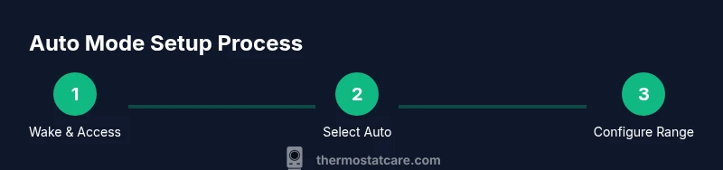 Process diagram for Auto mode setup on thermostat