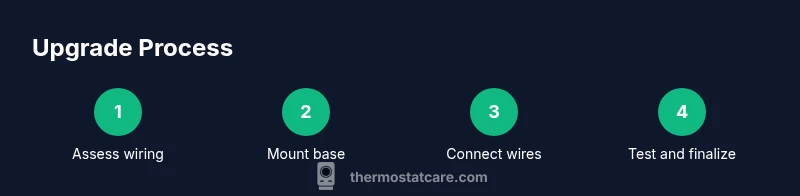 Process flow diagram for upgrading a home thermostat