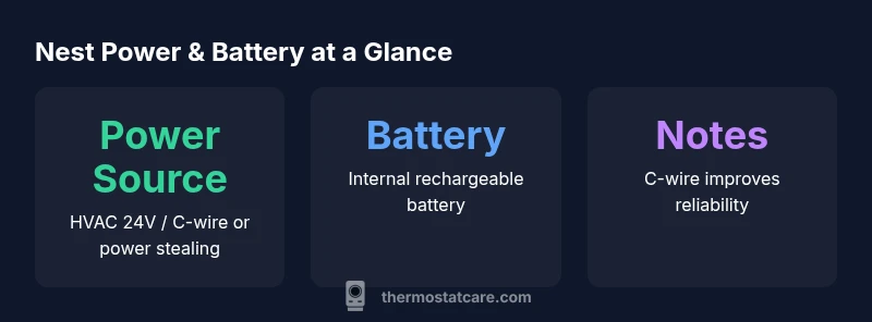 Infographic showing Nest power and battery basics