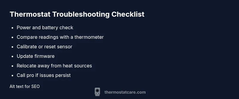Checklist for troubleshooting thermostats