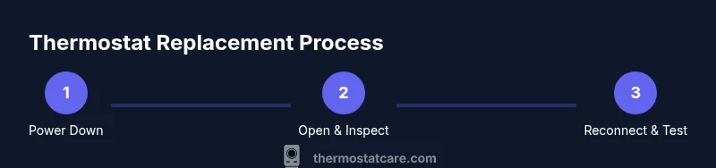Process diagram for changing a water heater thermostat