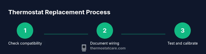 Process showing step-by-step thermostat replacement