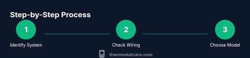 Process flow for selecting and installing a thermostat
