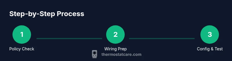 Process flow for installing a smart thermostat in an apartment
