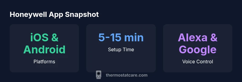 Infographic showing app platforms, setup time, and voice control