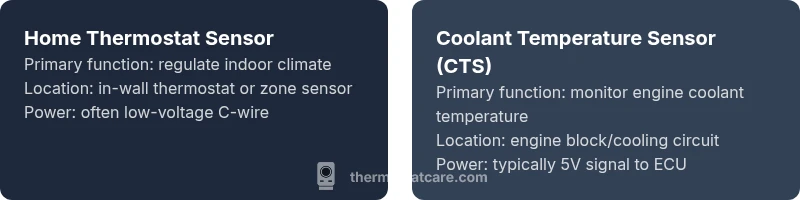 Comparison of home thermostat sensor vs engine CTS