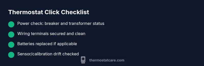 Checklist for diagnosing thermostat clicking