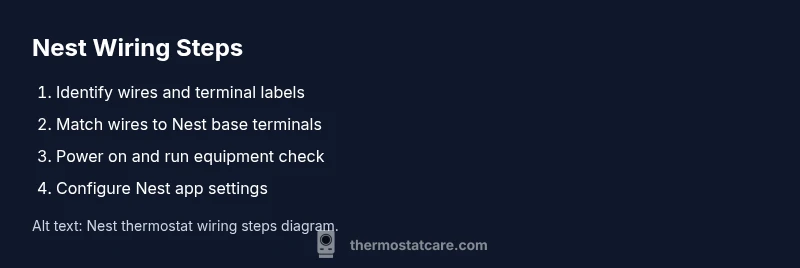 Process diagram for Nest thermostat wiring steps