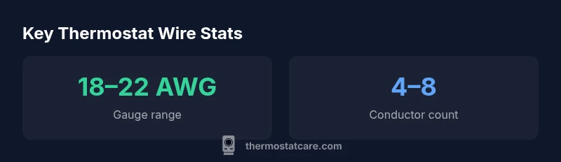 Infographic showing thermostat wire gauge and conductor counts