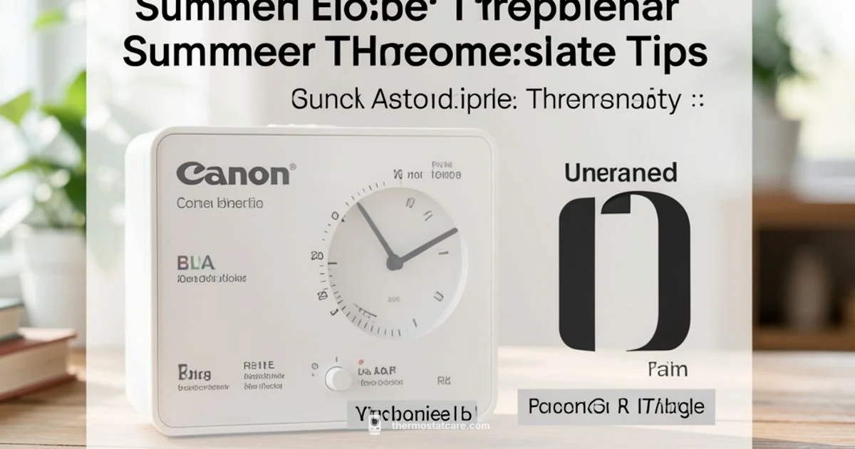 Summer Setpoints Summer Setpoints - Thermostat Care