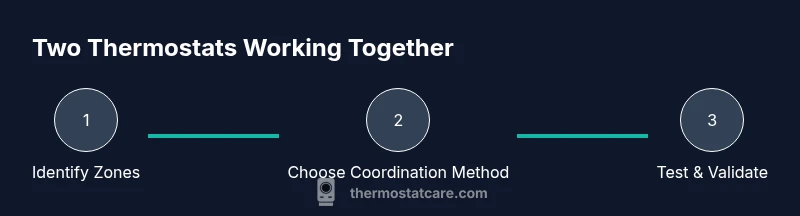 Process diagram showing two thermostats working together
