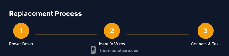 Process: replace thermostat wiring and connect new unit
