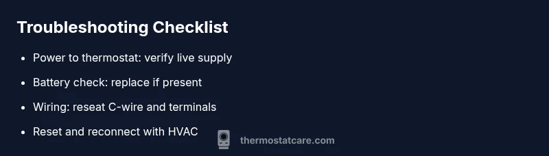 Checklist: Troubleshooting a faulty thermostat