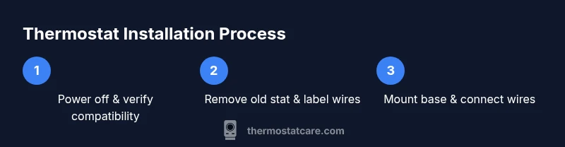 Process diagram for thermostat installation