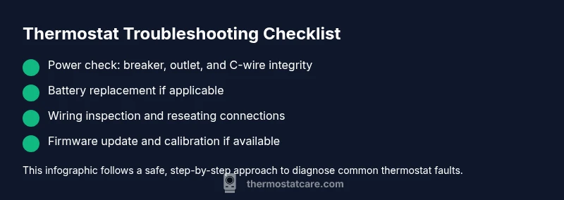 Checklist for diagnosing thermostat problems